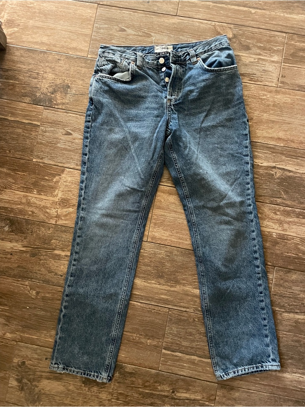We The Free High-Rise Button-Fly Jeans - Blue